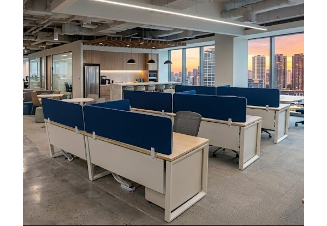 Workstation with side Modesty