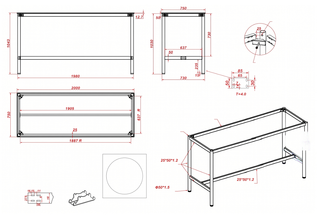 High Table Drawing