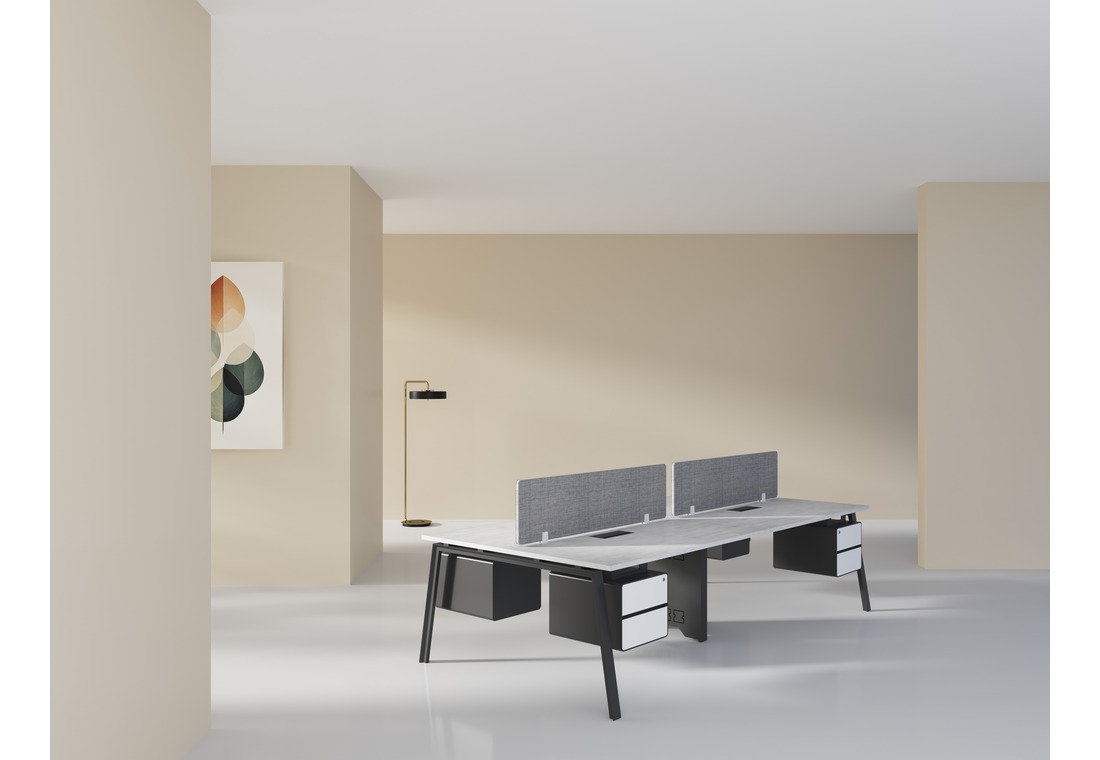 Workstation with Hanging Pedestal