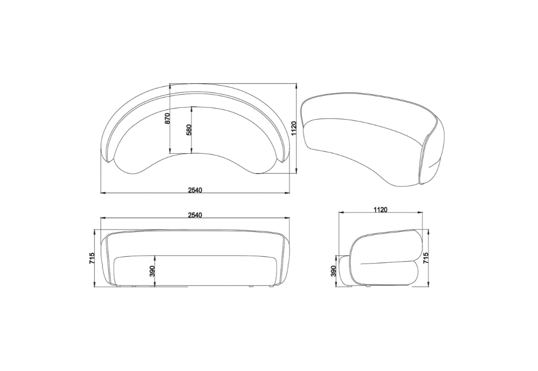Pod Curved Drawing