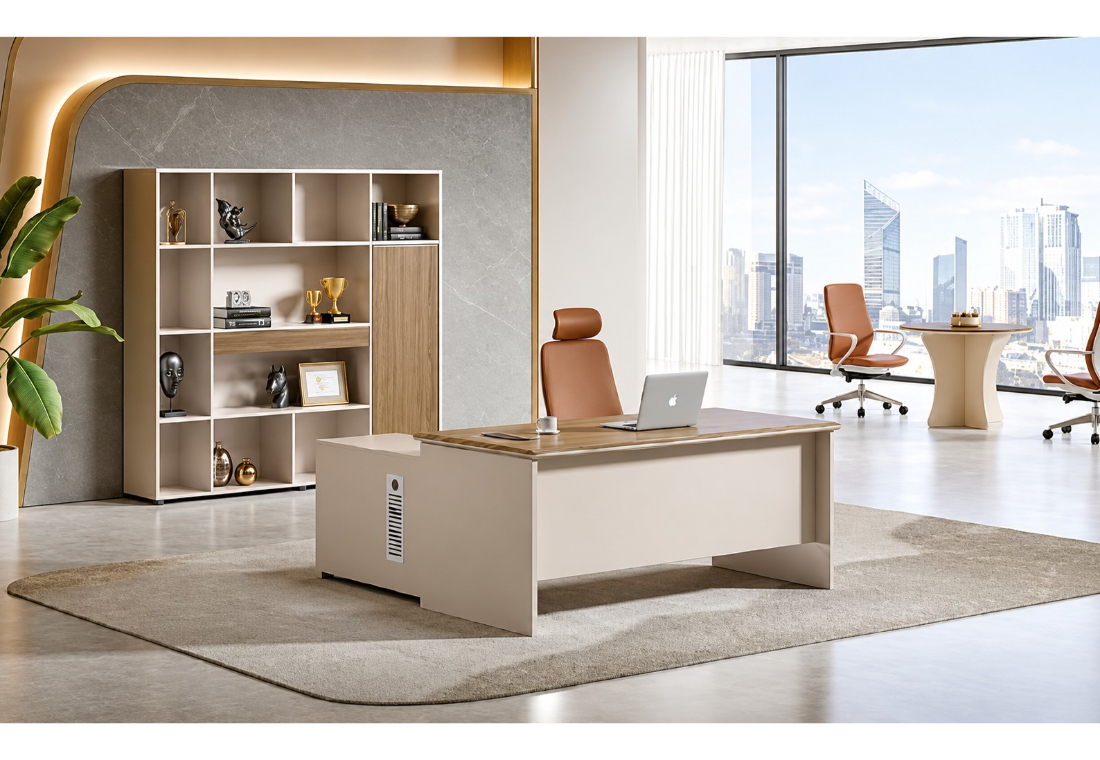 Semi Manager Desk - VELORA - AMFAH Office Furniture